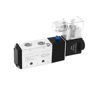 Electroválvula neumática de 1/4'' NPT, entrada de CC 24 V, bobina simple, eléctrica, operada por piloto, 5 vías/2 posiciones, 4V210-N08(4V210-N08 DC24V 1 4)