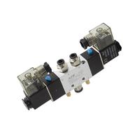 Electroválvula neumática de aire 4V120-06, 4V420-15, 4V320-10, 5 vías, 2 posiciones, 1/4", aleación de aluminio, interna, 12 V CC, 24 V CC, 110 V CA, 220 V CA.(4v420-15 Ac110v)