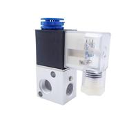 Electroválvula Neumática De Aluminio De 3 Vías 3V1-M5 3V1-06/08, Puerto M5, 1/8" 1/4" BSP, Microcontrol AC/DC, Válvula De Gas Eléctrica(1/4",12V)