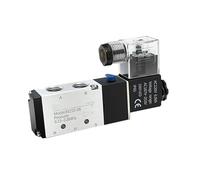 Electroválvula neumática de cinco vías y dos posiciones 4V210-08 con doble voltaje CC 24 V/CA 220 V y conexiones de 4 mm for control de cilindros.(PC 4V210 6mm,AC220)