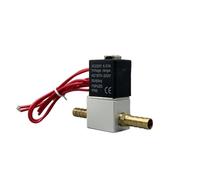 Electroválvula neumática eléctrica de 12 V, 24 V y 220 V, 2 posiciones, 2 puertos, normalmente cerrada, válvula magnética de aire, conexión de manguera de 6 mm y 8 mm.(10MM-10MM Barb,DC 12V)