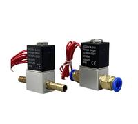 Electroválvula neumática eléctrica de 12 V y 24 V, 2 posiciones, 2 puertos, normalmente cerrada, válvula magnética de aire, conexión de manguera de 6 mm y 8 mm.(PC 6MM Fittings,DC 12V)