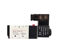 Electroválvula neumática eléctrica de 5 vías, control de 2 posiciones, válvula magnética para aire y gas, bobina de 12 V, 24 V, 220 V, empalmes para mangueras de 4 mm a 12 mm (4v210-08,5 V)