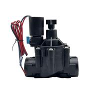 Electroválvula normalmente cerrada de 1/2", 3/4" y 1" con ajuste de caudal, 220 V, 12 V y 24 V, for riego de jardines y granjas.(24VDC,1.25 Inch)