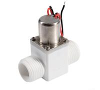 Electroválvula plástica 1/2 pulgada DC 4.5V con entrada y salida G1/2 para control de agua en instalaciones de ingeniería (B)