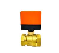 Electroválvula, Válvula de bola eléctrica de 1-1/4 ", válvula solenoide de latón for aire acondicionado, calefacción de suelo, bidireccional AC220 DC24 DC12V(24)