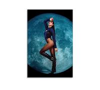 ELedvb Dua Lipa Future Nostalgia - The Moonlight EditionCanvas Poster Pintura decorativa en lienzo para pared e impresión artística moderna para dormitorio familiar 12x18 pulgadas (30 x 45 cm)