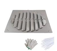 Eleeonora Deflector De Aire Acondicionado De Acero Inoxidable,Cubierta De La Unidad De Aire Acondicionado Exterior,Estructura Robusta,Apto para Sistemas HVAC DoméSticos