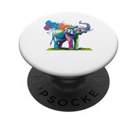 Elefante Acuarela PopSockets PopGrip Adhesivo