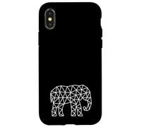 Elefante Africano - Lindo Safari África Mamífero Zoo Negro Blanco Carcasa para iPhone X/XS