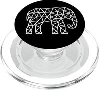 Elefante Africano - Lindo Safari África Mamífero Zoo Negro Blanco PopSockets PopGrip para MagSafe