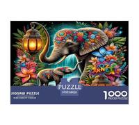 Elefante africano Puzzle De 1000 Pièces Pour Adultes Et Enfants Dès 14 Ans Jeu De Patience Et De Réflexion vida silvestre Divertissement Créatif Cadeau Classiques Décoration De La Maison 38x26cm/1000p