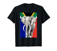 Elefante Africano y Bandera de Sudáfrica Camiseta