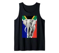 Elefante Africano y Bandera de Sudáfrica Camiseta sin Mangas