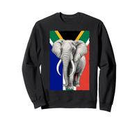 Elefante Africano y Bandera de Sudáfrica Sudadera