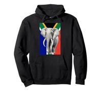 Elefante Africano y Bandera de Sudáfrica Sudadera con Capucha