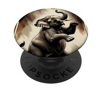 Elefante al Atardecer PopSockets PopGrip Adhesivo