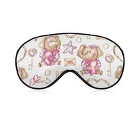 Elefante amor sobre llave antifaz para dormir con los ojos vendados correas ajustables para la cabeza cubierta para los ojos para mujeres, hombres, niñas y niños