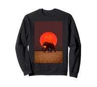 Elefante Atardecer África Safari Vida Silvestre Fan Zoológico Amante Sudadera