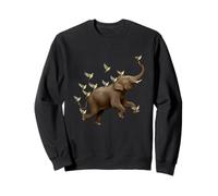 Elefante Aves Voladoras África Vida Silvestre Fan Zoo Animal Lover Sudadera