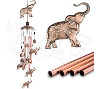 Elefante Carillon De Viento, Elefante Decorativos, Adorno De Elefante, Elefante Veleta, Campanillas De Metal, CarillóN De Viento Vintage para Mamá Y Mujer, Elefante Adornos De LatóN CumpleañOs (1)