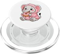 Elefante Comiendo Donut Gráfico Elefante Kawaii Anime PopSockets PopGrip para MagSafe