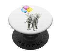Elefante con Globos Lindo Animal ilustración PopSockets PopGrip Adhesivo