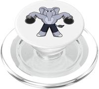 Elefante Culturista Culturismo Mancuernas PopSockets PopGrip para MagSafe