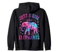 Elefante de Acuarela Solo una Chica Que ama a los Elefantes Sudadera con Capucha