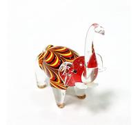 Elefante De Cristal Hecho A Mano, Mini Adorno De Arte Animal, Regalos De Navidad Para Niños, Decoración Del Hogar,borgoña,alrededor De 4 Cm