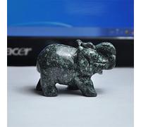 Elefante de cuarzo rosa de cristal natural de 1.5 pulgadas, amatista, obsidiana, animales, manualidades, pequeña decoración del hogar, piedra de peonía