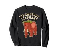 Elefante de Fresa - Meme Divertido Italiano Brainrot Gaming Sudadera