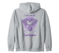 Elefante de Yoga con Flor de Loto y Here for The Savasana Sudadera con Capucha