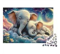 Elefante Dream Sturdy Cardboard Cloud Elefantes Jigsaw Puzzle Adults Kids Fun Family Game Logic Training Great Gift for Christmas Puzzle Lovers Fans 70x50cm/1000pcs