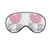 Elefante flor antifaz para dormir con los ojos vendados correas ajustables para la cabeza cubierta para los ojos para mujeres, hombres, niñas y niños