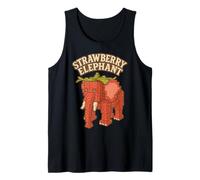 Elefante Fresa Divertido Italiano Brainrot Slang Juegos Meme Camiseta sin Mangas