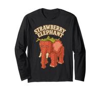 Elefante Fresa Divertido Italiano Brainrot Slang Juegos Meme Manga Larga