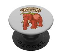 Elefante Fresa Divertido Italiano Brainrot Slang Juegos Meme PopSockets PopGrip Adhesivo