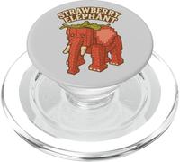 Elefante Fresa Divertido Italiano Brainrot Slang Juegos Meme PopSockets PopGrip para MagSafe