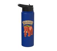 Elefante Fresa Divertido Italiano Brainrot Slang Juegos Meme Stainless Steel Insulated Water Bottle