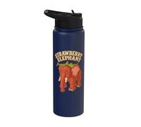 Elefante Fresa Divertido Italiano Brainrot Slang Juegos Meme Stainless Steel Insulated Water Bottle