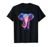 Elefante Galaxia Noche Estrellada Mandala Camiseta