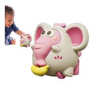 Elefante gateando conmigo - Peluche interactivo que gatea, cuenta, habla y canta por sí mismo - para bebés de 9 a 36 meses, elefante gateando conmigo Juguete rosa para niños, Juguete gateador