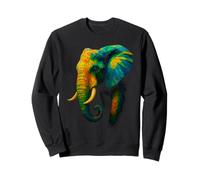 Elefante geométrico África Vida Silvestre Fan Zoo Animal Lover Sudadera