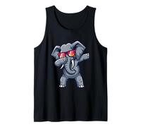Elefante Grande Dabbing con Gafas de Sol Camiseta sin Mangas