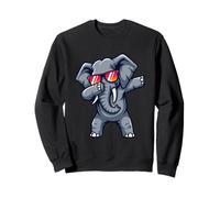 Elefante Grande Dabbing con Gafas de Sol Sudadera