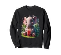 Elefante Hombre Mujer Boba Tea Kawaii Bubble Tea Elefante Sudadera