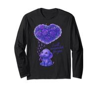 Elefante I Will Remember For You Alzheimer Awareness Púrpura Manga Larga