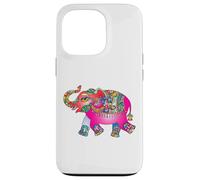 Elefante indio colorido tribal - Mandala Art - Yoga Namaste Carcasa para iPhone 13 Pro