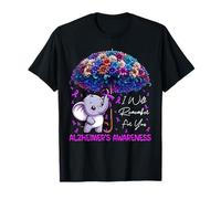 Elefante lindo de apoyo para el Alzheimer que recordaré por ti Camiseta